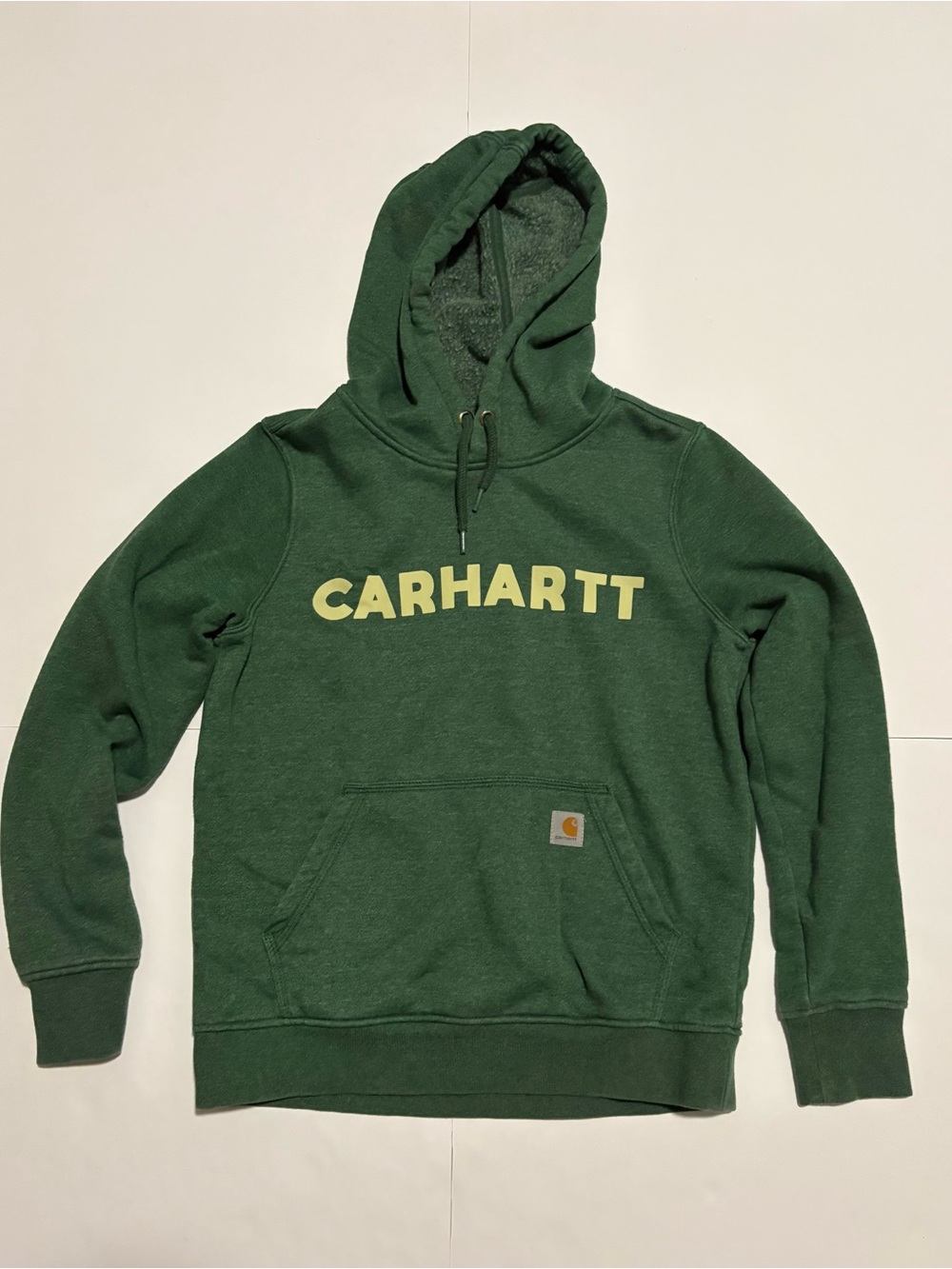 Carhartt Green Relaxed Fit Logo Hoodie Women’s Small